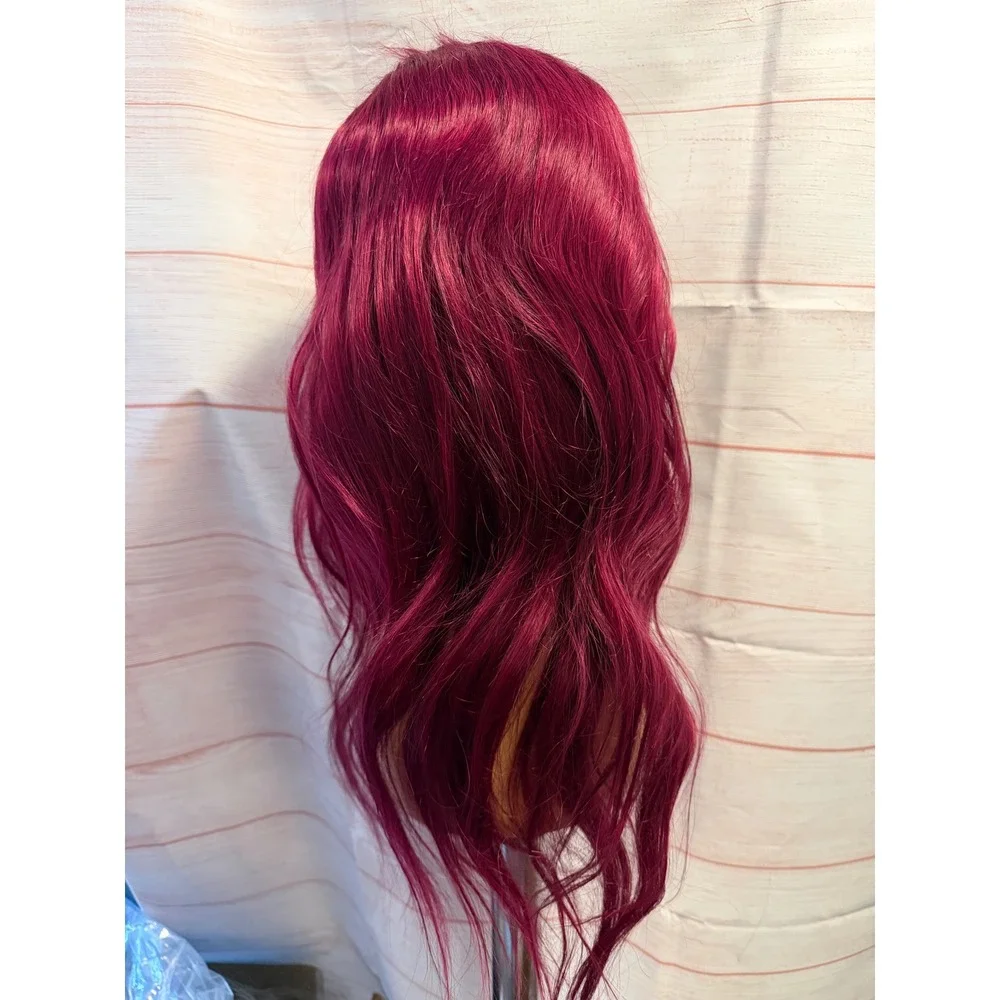 Human hair long wig